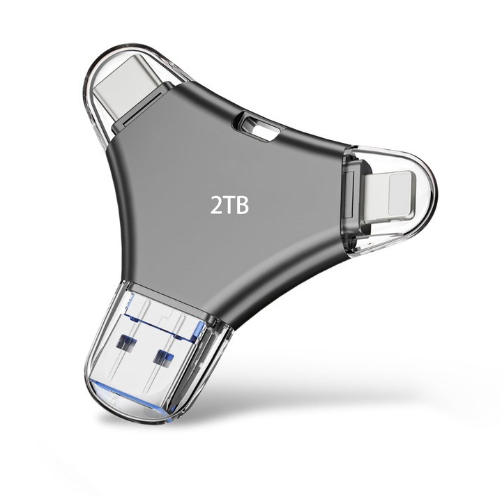 Stick memorie, 2TB, 4 în 1, USB 3.0 Type-C OTG
