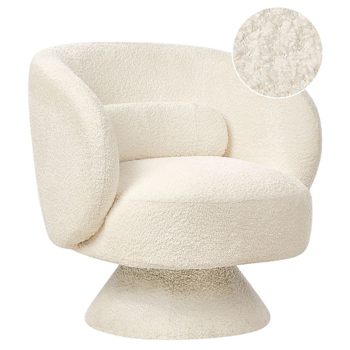 Fotel Lieksa Buklé Törtfehér