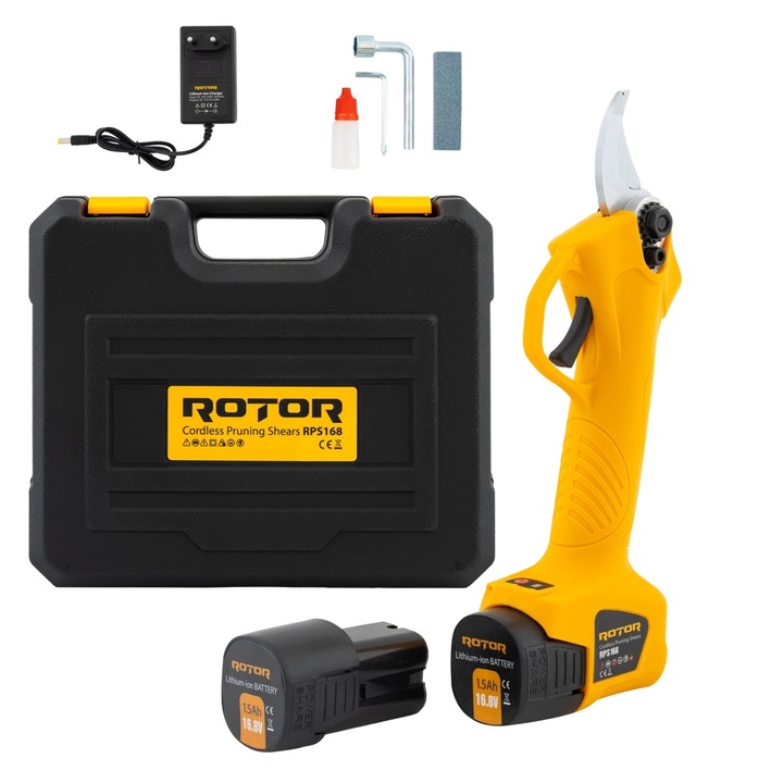 Foarfeca cu acumulator, taiere 0-25 mm, 2 acumulatori 16 V / 1, 5 Ah, Brushless