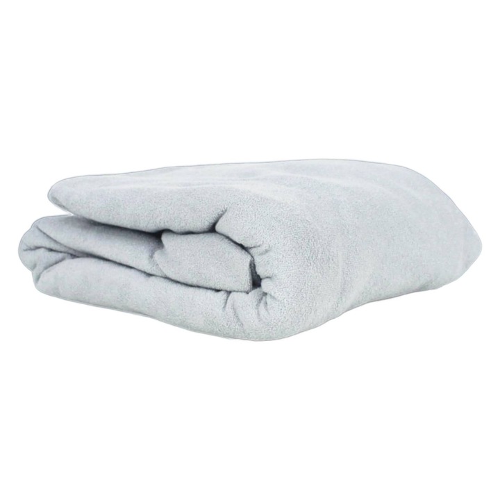 Cearceaf cu elastic Kam-Pol, jersey, alb, 80x200 cm