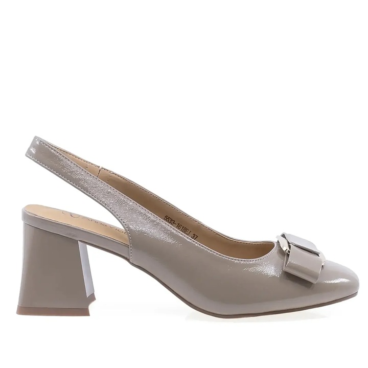Pantofi dama eleganti, Anna Viotti, D105-5533-161, Bej inchis