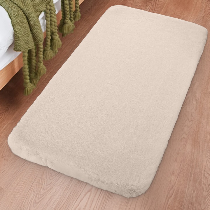 Covoras pentru hol si living DarianA Tweed 60×120 cm bezowy antiderapant lavabil