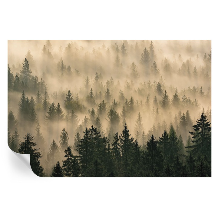 Tapet Autocolant De Perete, Tulup, Ceata de padure, Gri, 104 x 70 cm, Decorativ, Usor De Montat Si Rezistent, 010170060170000035170