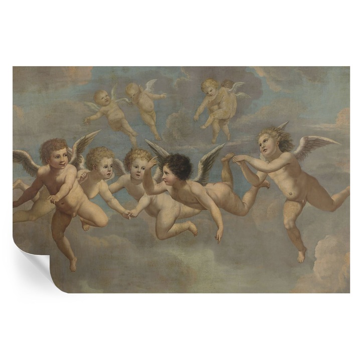 Tapet Autodeziv De Perete, Tulup, Figuri angelice, Maro, 104 x 70 cm, Decorativ, Pentru Sufragerie, Dormitor, 010170060170000285231