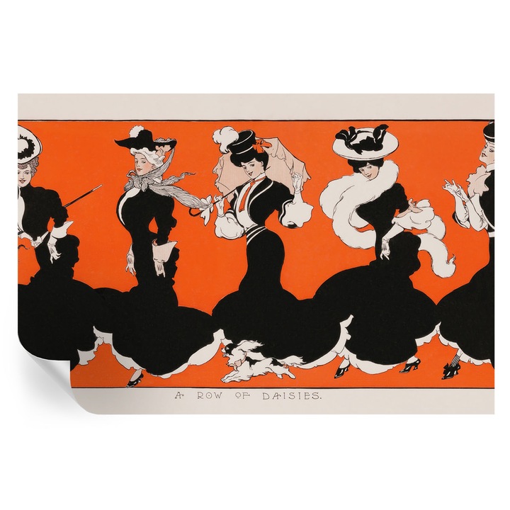 Tapet Textil Autocolant, Tulup, Tinute pentru femei, Negru, 104 x 70 cm, Decorativ, Usor De Curatat, 010170060170000285285