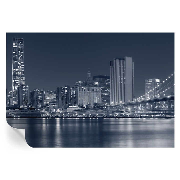 Tapet Autodeziv De Perete, Tulup, Orasul noptii, Multicolor, 152 x 104 cm, Decorativ, Pentru Bucatarie, Baie, 010170060180000000857