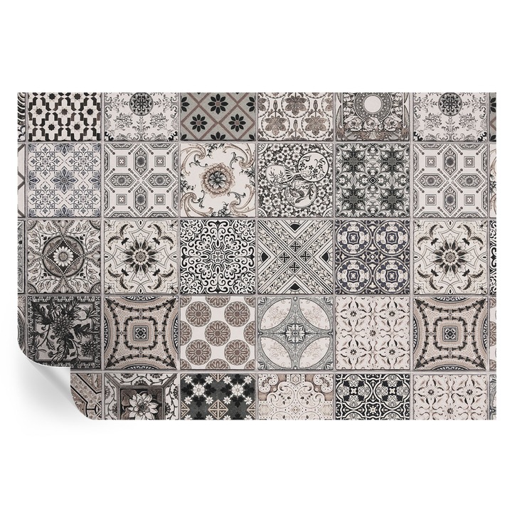 Fototapet autocolant Tulup, modele de placi, gri, 152x104cm