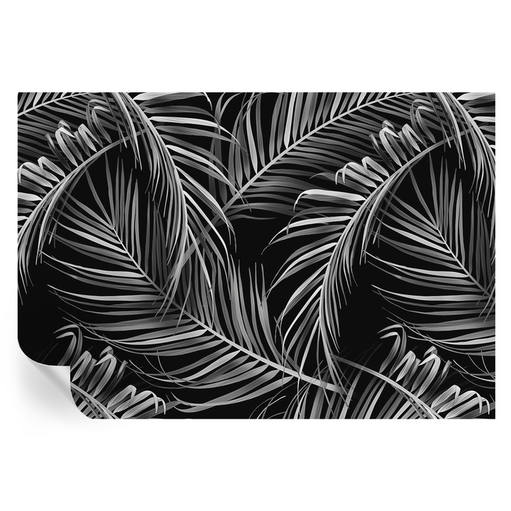 Fototapet Tulup, model exotic, autoadeziv, negru, 152x104cm, decorativ