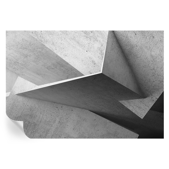 Tapet Autocolant Tulup, Structuri geometrice, Gri, 152x104cm, Rezistent la murdarie și umiditate