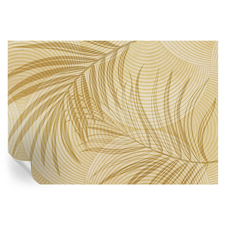 Tapet Autocolant De Perete, Tulup, Eleganta tropicala, Bej, 152 x 104 cm, Decorativ, Usor De Montat Si Rezistent, 010170060180000284912