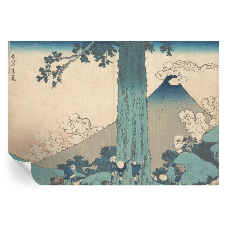 Tapet Textil Autocolant, Tulup, Panorama montana, Albastru, 152 x 104 cm, Decorativ, Adeziv Puternic, 010170060180000285354