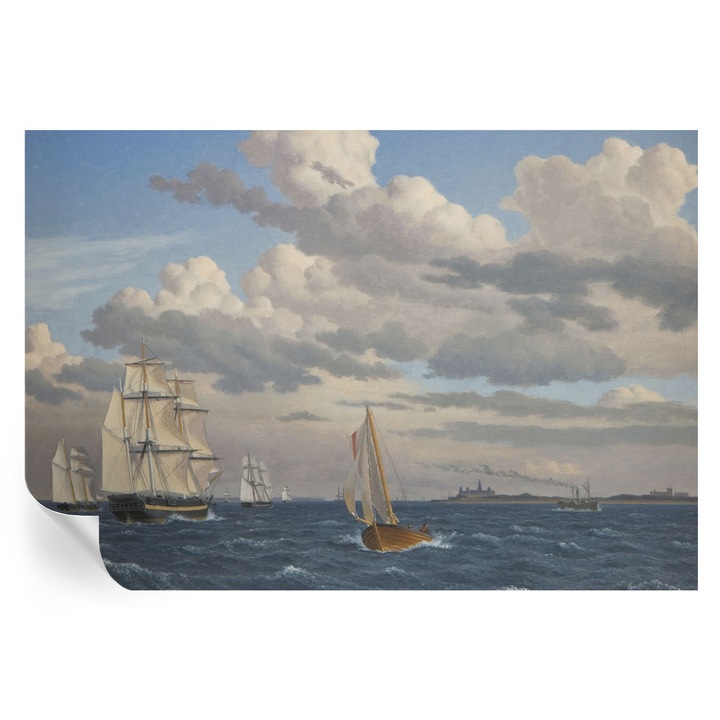 Tapet Autocolant De Perete, Tulup, Aventura pe mare, Gri, 152 x 104 cm, Decorativ, Usor De Curatat, 010170060180000285366