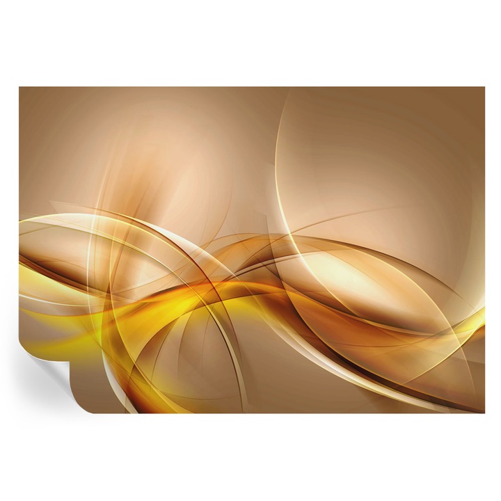 Tapet autocolant, Tulup, Linii delicate, Bej, 208x146 cm