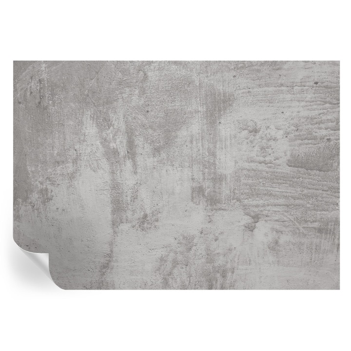 Fototapet autocolant Tulup, beton brut, gri, 208x146cm, lavabil, decorativ
