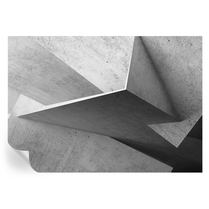 Tapet autocolant Tulup, structuri geometrice, gri, 208x146cm, rezistent la murdarie și umiditate