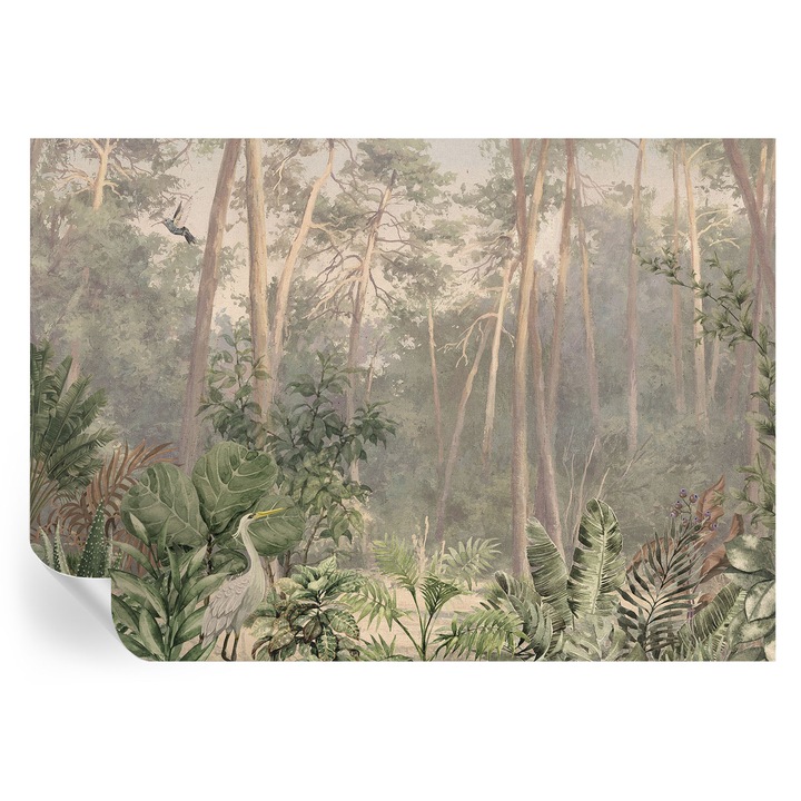 Fototapet Tulup, Armonie naturala, Gri, 208x146cm, Autocolant, Rezistent la murdarie