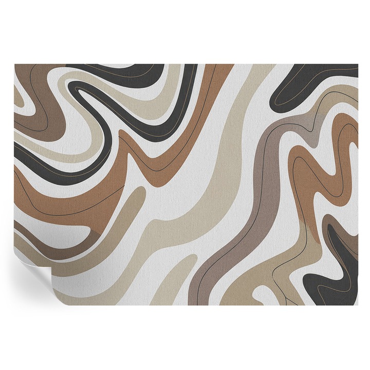 Fototapet, Tulup, Valuri armonioase, Bej, 312x219cm