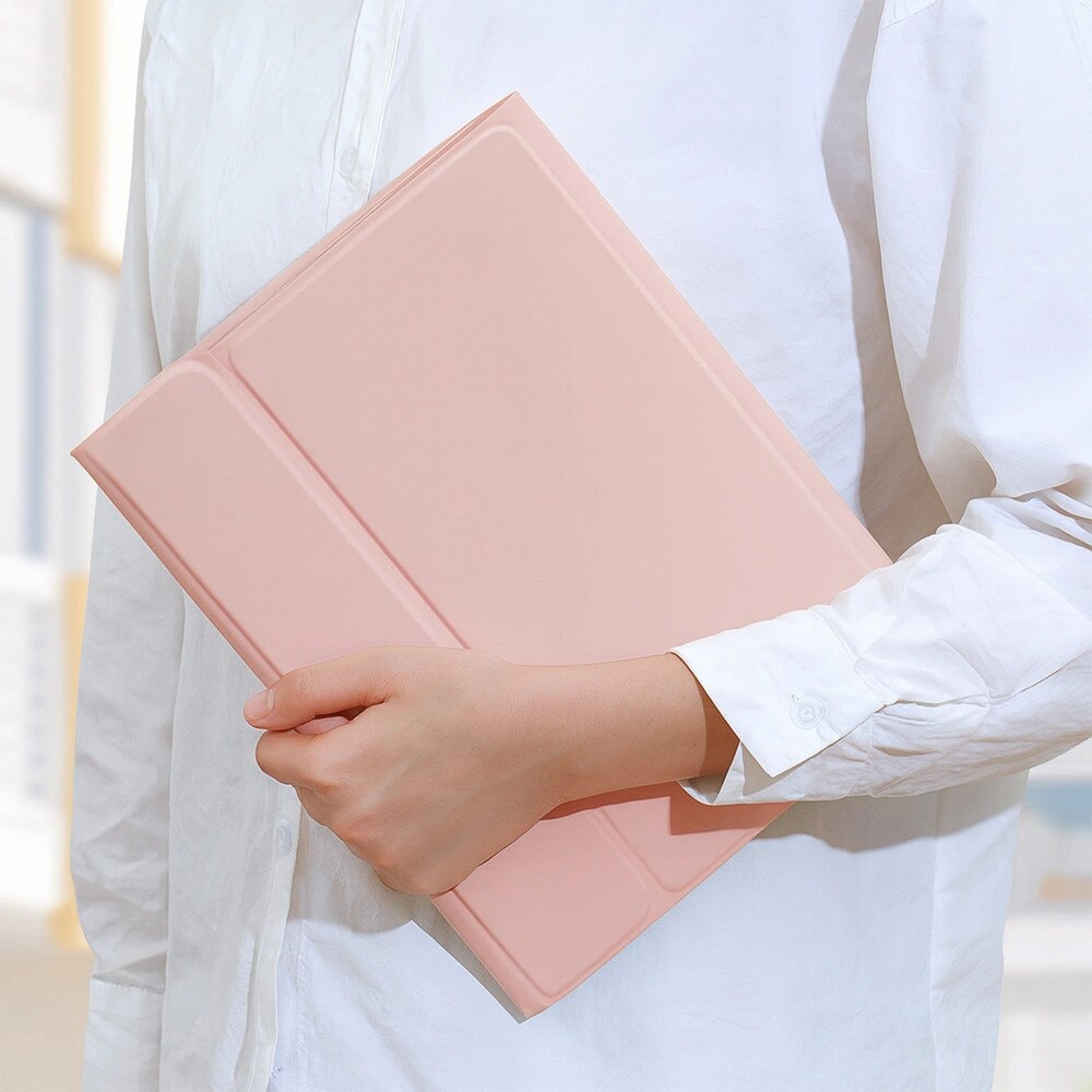 Husa cu tastatura Bluetooth si touchpad pentru iPad Air 11" (2024, 2025), roz