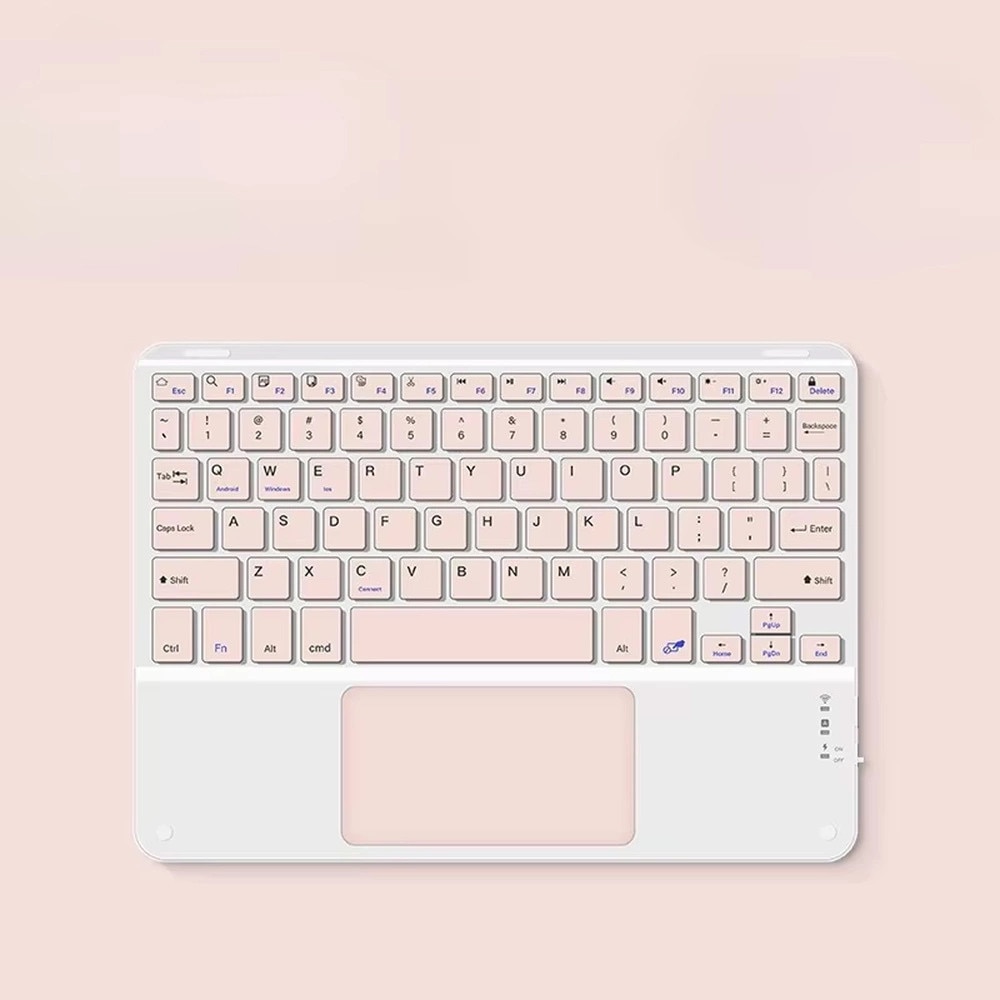 Husa cu tastatura Bluetooth si touchpad pentru iPad Air 11" (2024, 2025), roz