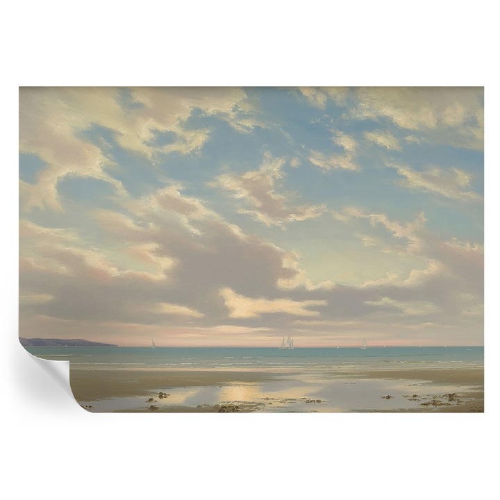 Fali Fotótapéta Autocolant, Tulup, Un tarm linistit, Albastru, 208 x 146 cm, Decorativ, Usor De Montat Si Rezistent, 010170060950000285172