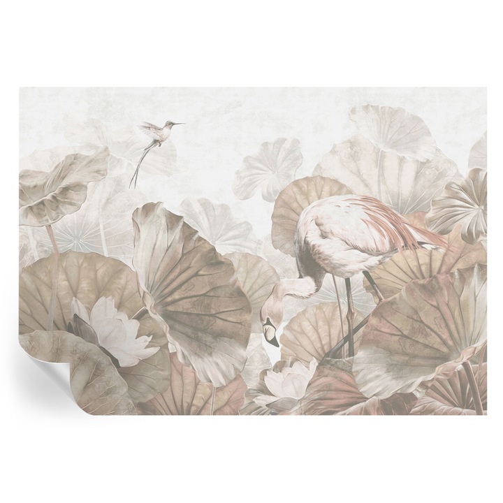 Fototapet autocolant, Tulup, Natura eleganta, Bej, 208x146cm