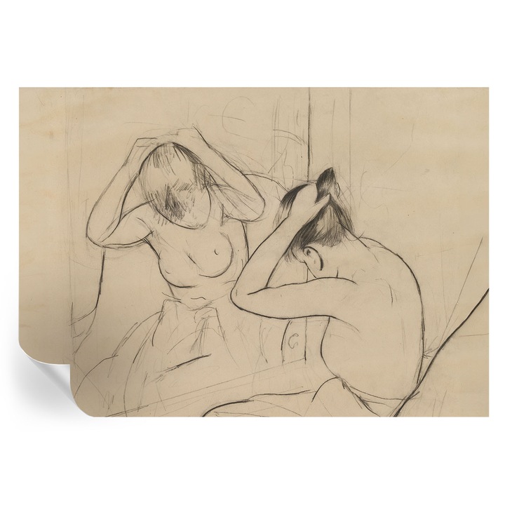 Tapet Textil Autocolant, Tulup, Eleganta artistica, Alb, 208 x 146 cm, Decorativ, Pentru Interior, 010170060950000285539