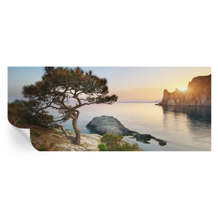 Fototapet autocolant Tulup, Natură pașnică, Albastru, 250x104cm, Lavabil