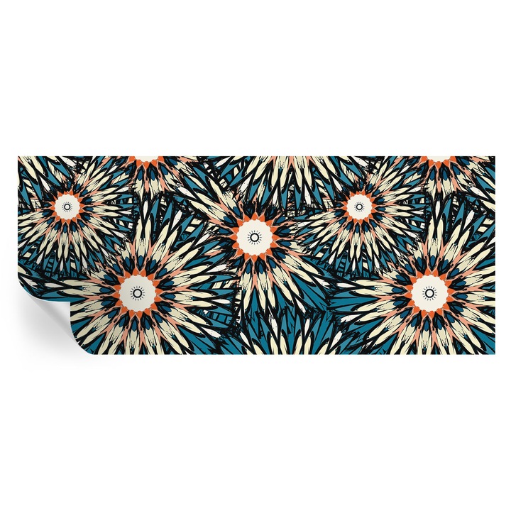 Tapet Autocolant De Perete, Tulup, Energia florilor, Albastru, 250 x 104 cm, Decorativ, Pentru Sufragerie, Dormitor, 010170060020000012773