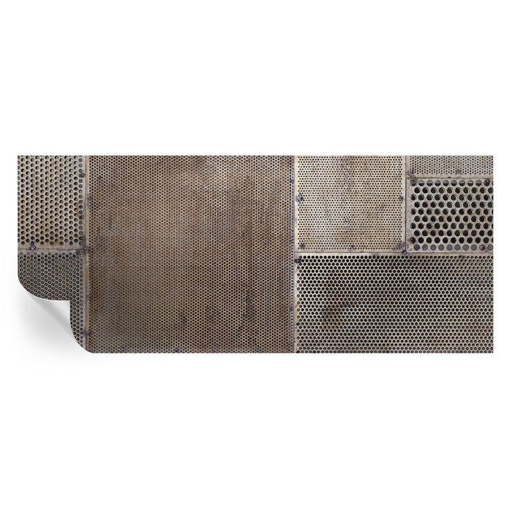 Tapet Autocolant Tulup, Modele metalice, Gri, 250x104cm, Rezistent la murdarie