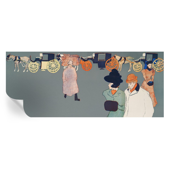 Fototapet autocolant, tulup, costume de antrenor, gri, 250x104cm