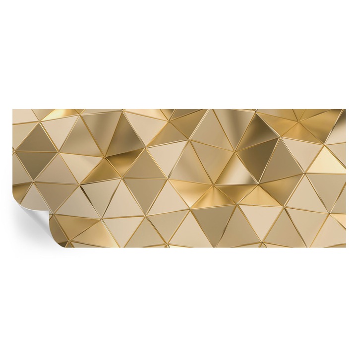 Tapet Autodeziv De Perete, Tulup, Modele triunghiulare, Gri, 250 x 104 cm, Decorativ, Stickere Decorative, 010170060020000056591