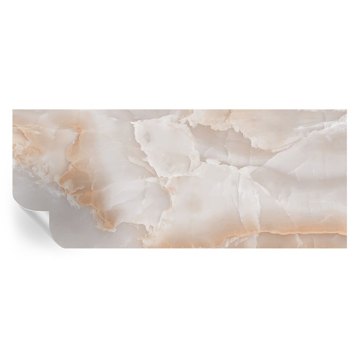 Fototapet autocolant, Tulup, model de piatra, bej, 250x104cm