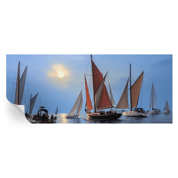 Tapet Autocolant De Perete, Tulup, Aventura pe mare, Albastru, 250 x 104 cm, Decorativ, Usor De Montat Si Rezistent, 010170060020000284785