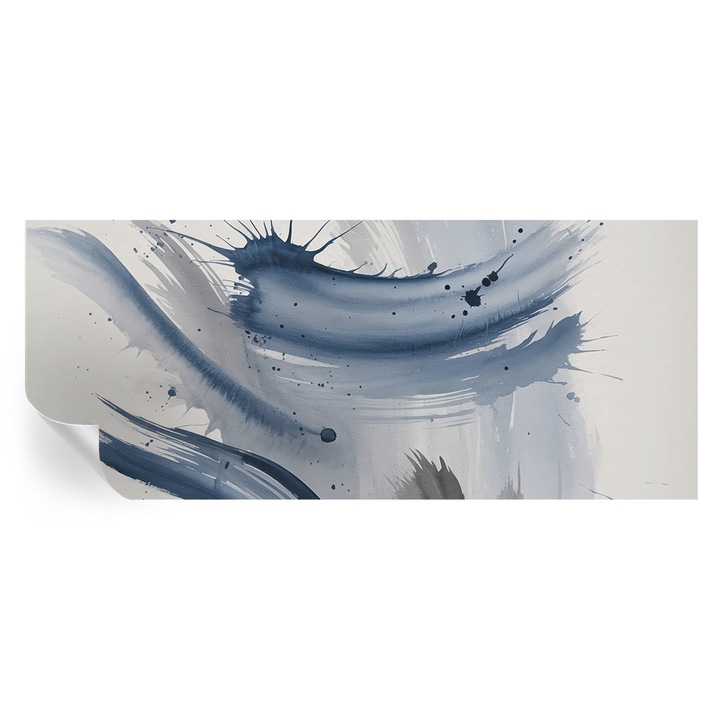 Tapet autocolant, tulup, artistic, albastru, 250x104cm