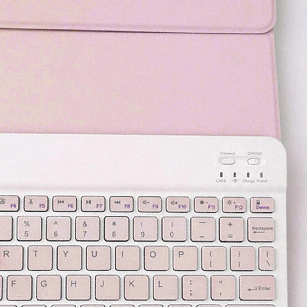 Husa cu tastatura Bluetooth si touchpad pentru iPad Air 11" (2024, 2025), roz