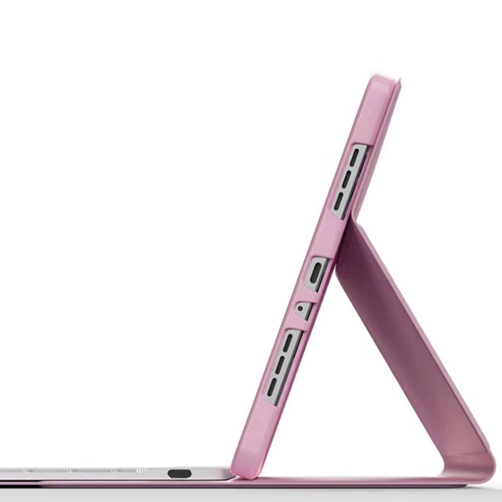 Husa cu tastatura Bluetooth si touchpad pentru iPad Air 11" (2024, 2025), roz