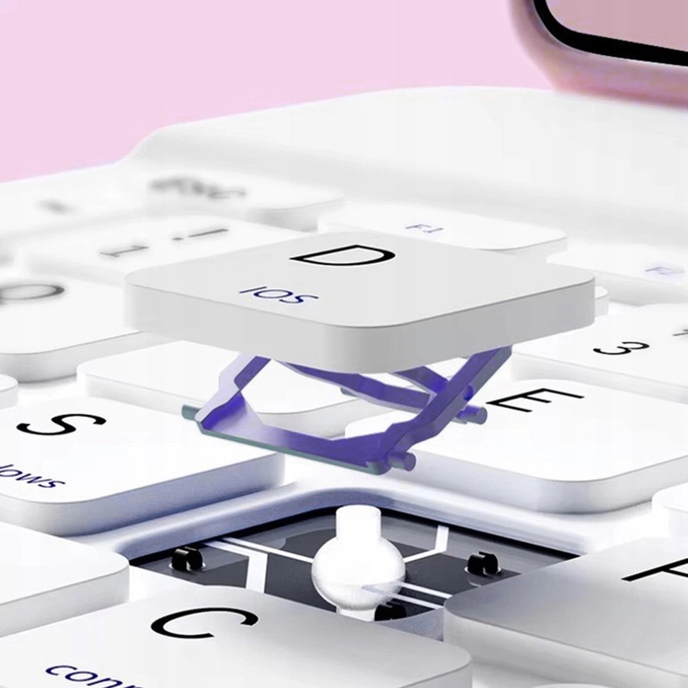Husa cu tastatura Bluetooth si touchpad pentru iPad Air 11" (2024, 2025), roz