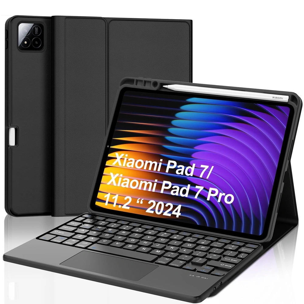 Husa cu tastatura Bluetooth pentru tableta 11.2", neagra, set complet