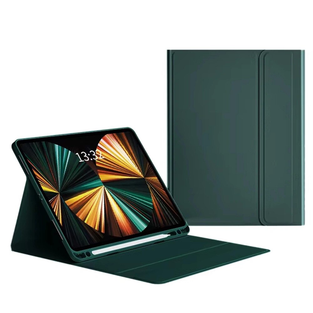 Etui cu tastatura Bluetooth pentru tableta, 11.2", ecologic, verde, set complet