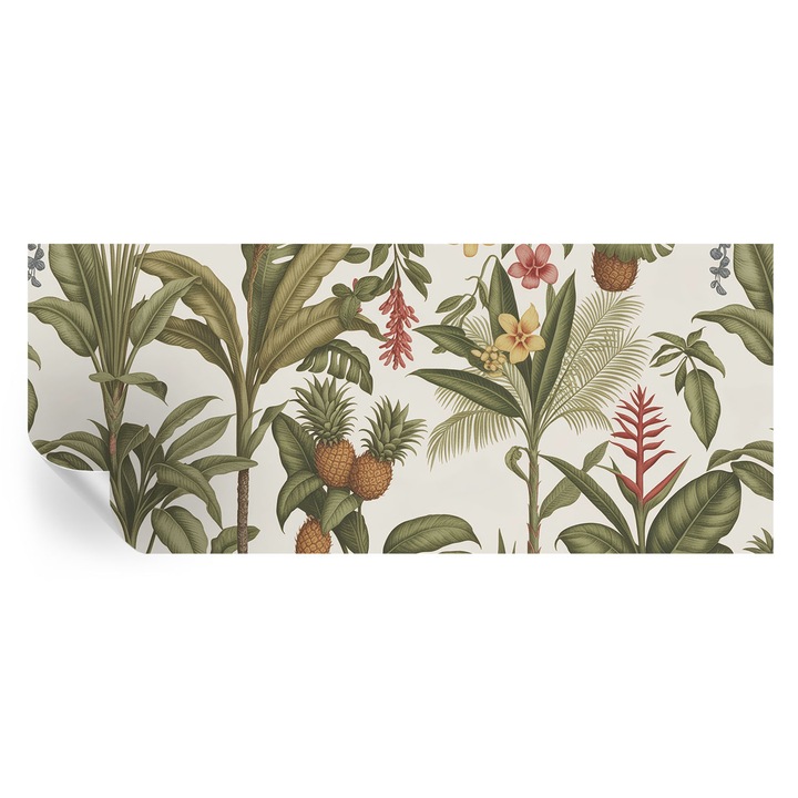 Fali Fotótapéta Autocolant, Tulup, Natura exotica, Gri, 250 x 104 cm, Decorativ, Usor De Curatat, 010170060020000285171