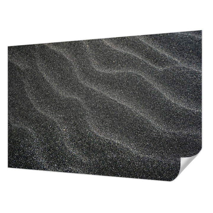 Öntapadós Tapéta Fali Dekoráció, Wallfluent, Homokhullámok, Fekete, 104 x 70 cm, Dekoráció, Falra, 010170060170000282635
