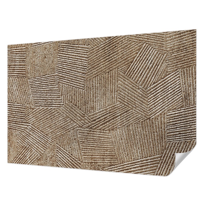 Öntapadós Tapéta Falra, Wallfluent, Szerkezeti vonalak, Barna, 104 x 70 cm, Fali Dekoráció, Nedvesség- És Foltálló, 010170060170000282656