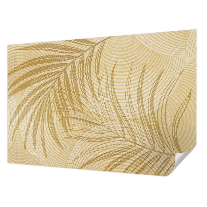 Öntapadós Tapéta Falra, Wallfluent, Trópusi elegancia, Bézs, 104 x 70 cm, Fali Dekoráció, Nedvesség- És Foltálló, 010170060170000284912