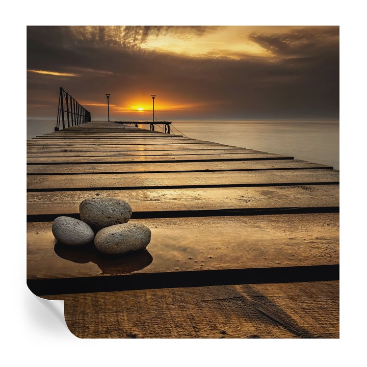 Fali Fotótapéta Autodeziv, Tulup, Apus de soare, Maro, 250 x 250 cm, Decorativ, Detasabil, 010170060030000001913