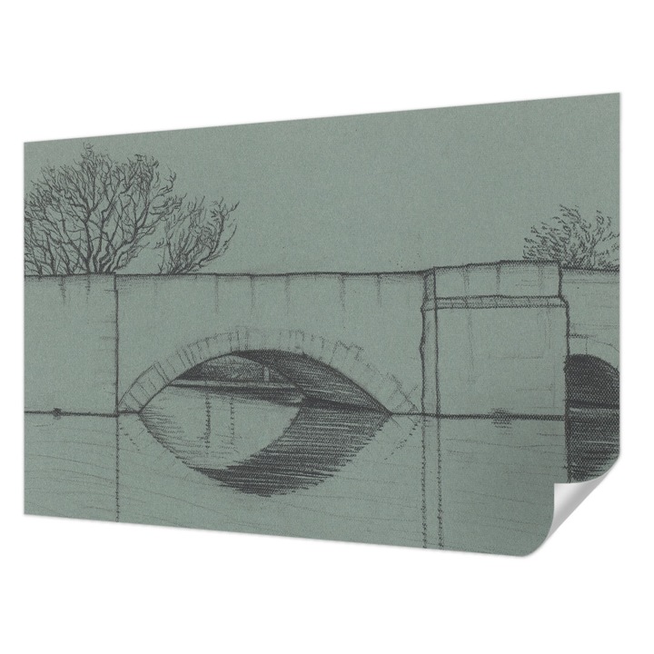 Öntapadós Tapéta Falra, Wallfluent, Ívhíd, Szürke, 104 x 70 cm, Könnyen Tisztítható, Nedvességálló, 010170060170000285614