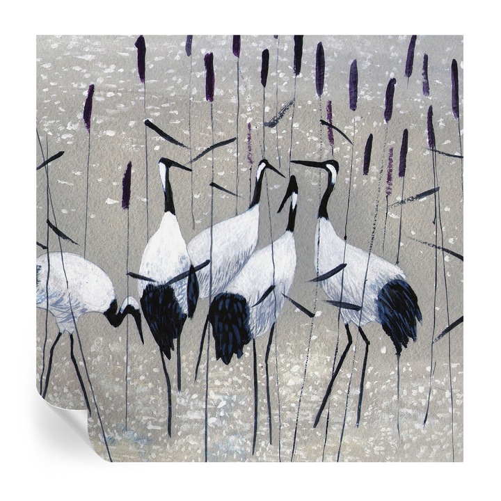 Tapet autocolant tulup, Macarale armonioase, gri, 250x250 cm