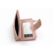 Portofel dama roz elegant, portmoneu din piele ecologica, incapator pentru carduri si numerar, cu inchidere, design stilat, ideal pentru cadou, modern si functional