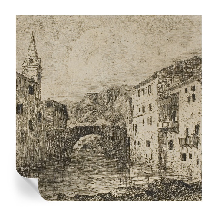 Fototapet Tulup, Panorama orașului, Gri, 250x250cm, Autocolant