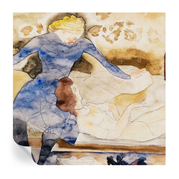 Tapet Autocolant, Tulup, Pace feminina, Maro, 250x250cm, Rezistent la umiditate, Lavabil