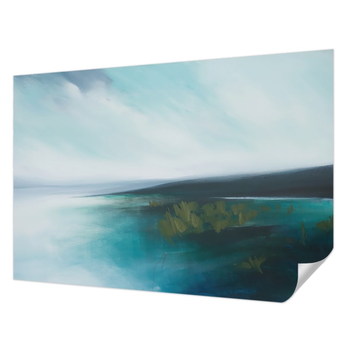 Öntapadós Tapéta Falra, Wallfluent, Víz harmónia, Szürke, 152 x 104 cm, Klasszikus, Könnyen Felszerelhető, 010170060180000284761